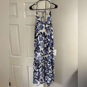 H&M Blue and White floral Maxi Dress
